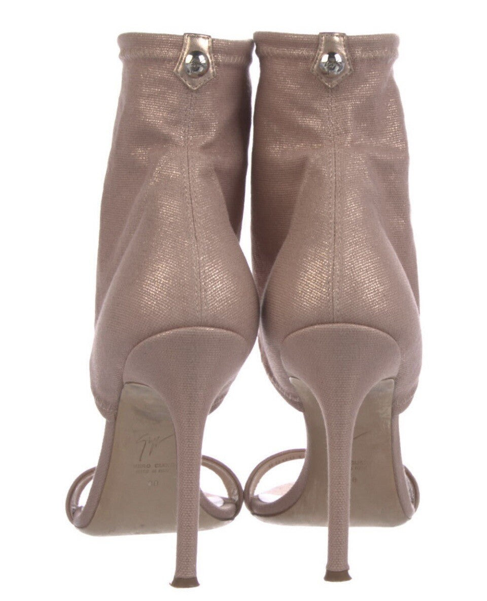 GIUSEPPE ZANOTTI METALLIC BLUSH SANDALS SZ 8 38