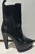 ALEXANDER WANG PLATFORM BOOTS BLACK LEATHER S 36 6 US