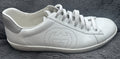 $900 GUCCI MENS INTERLOCKING GG LEATHER SNEAKERS WHITE 8.5 (GUCCI) 9.5 (US)