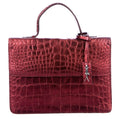 $5250 SHIRO NEW TATIANA METALLIC RED CROCODILE BAG - STUNNING!