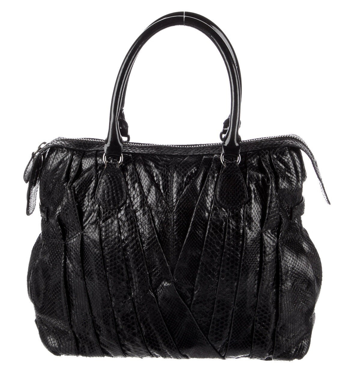 VALENTINO MAISON PYTHON SNAKESKIN HANDLE BAG