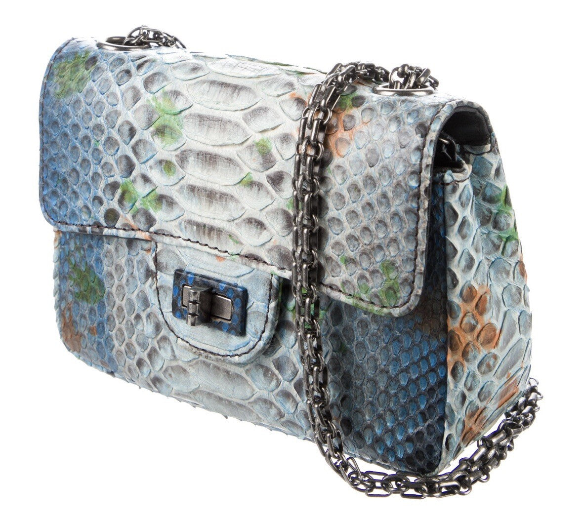 EILEEN KRAMER PYTHON SNAKESKIN CROSSBODY BAG