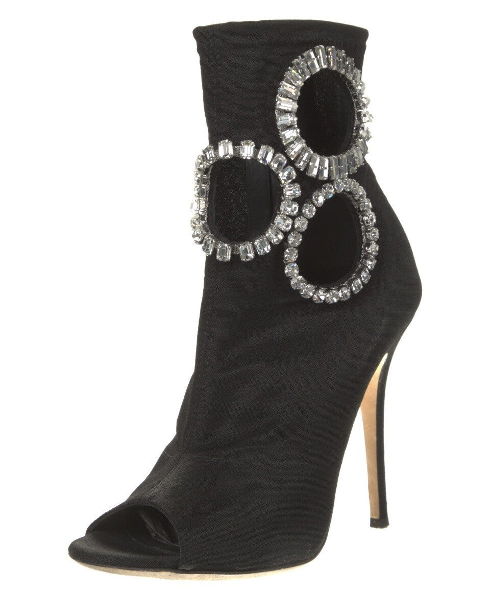 $1595 GIUSEPPE ZANOTTI BOOTS CRYSTAL EMBELLISHED SZ 7 37