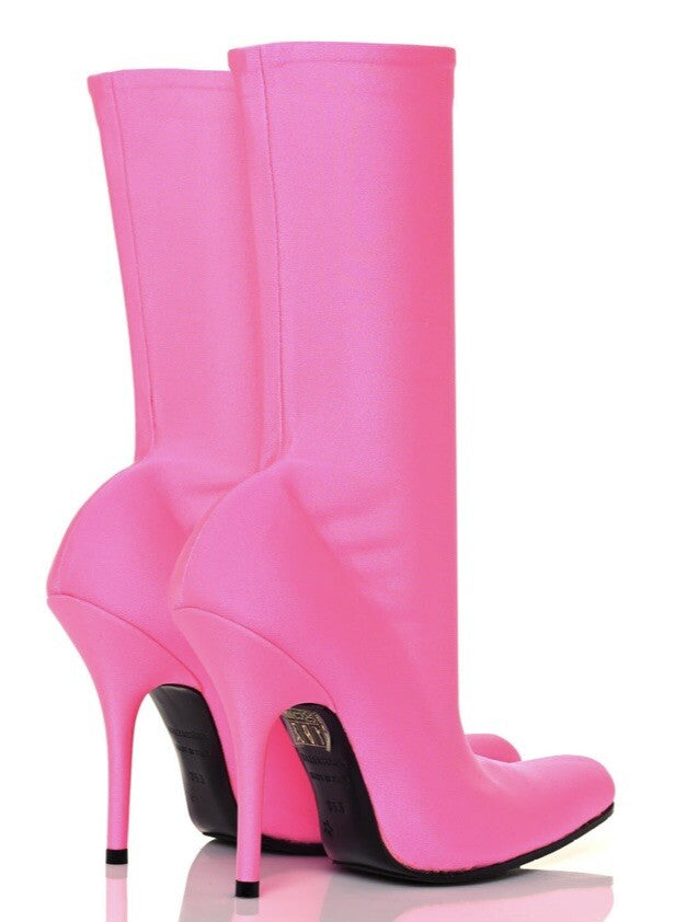 BALENCIAGA PINK KNIFE SOCK BOOTS SZ 5.5 35.5