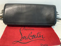 $2400 CHRISTIAN LOUBOUTIN BLACK LEATHER SPIKE CLUTCH