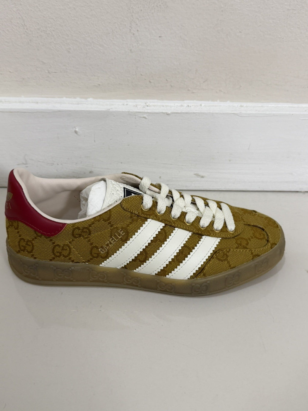 NIB Gucci x Adidas Gazelle Vintage GG Monogram Sneaker SZ 4