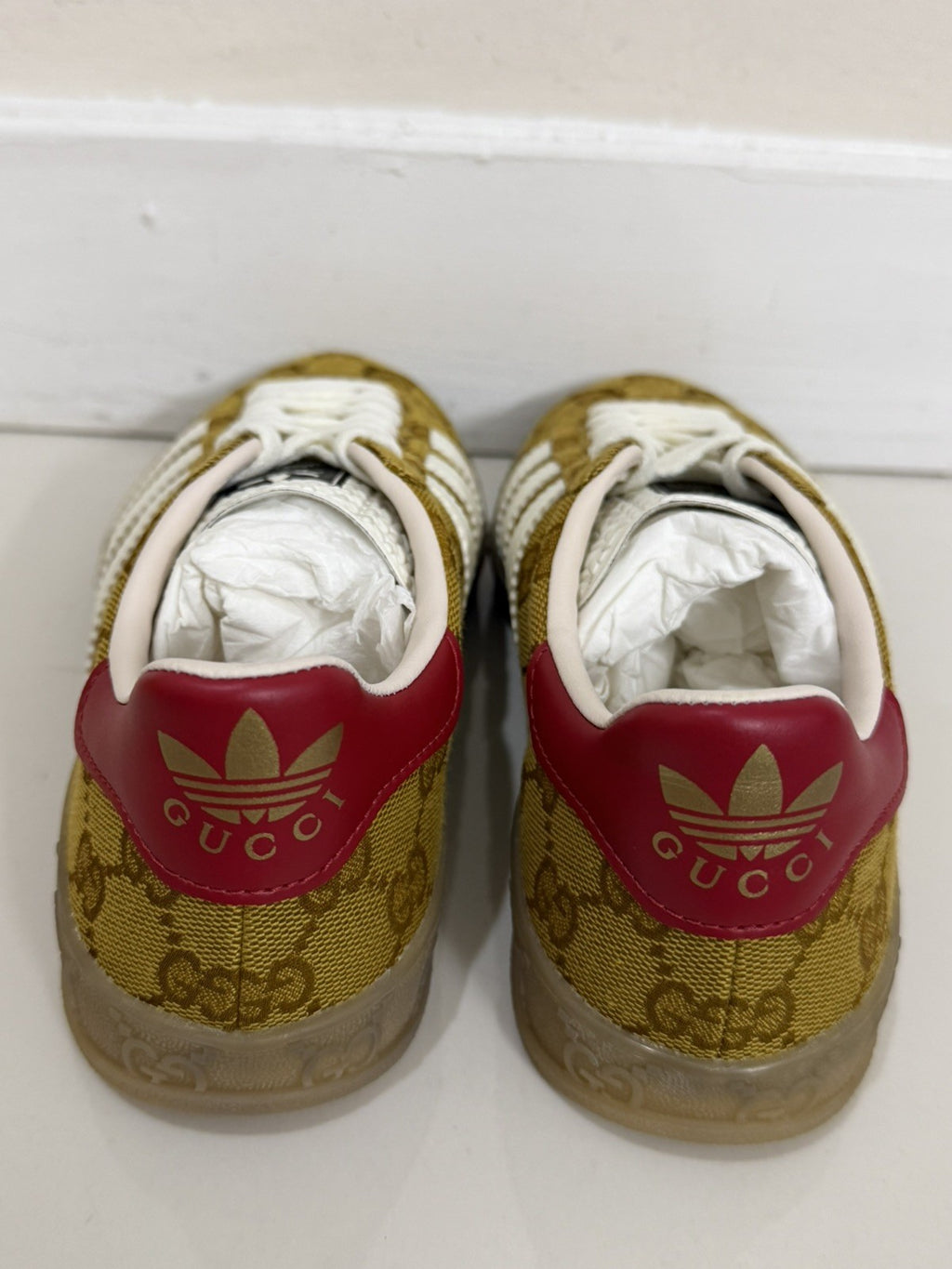 NIB Gucci x Adidas Gazelle Vintage GG Monogram Sneaker SZ 4