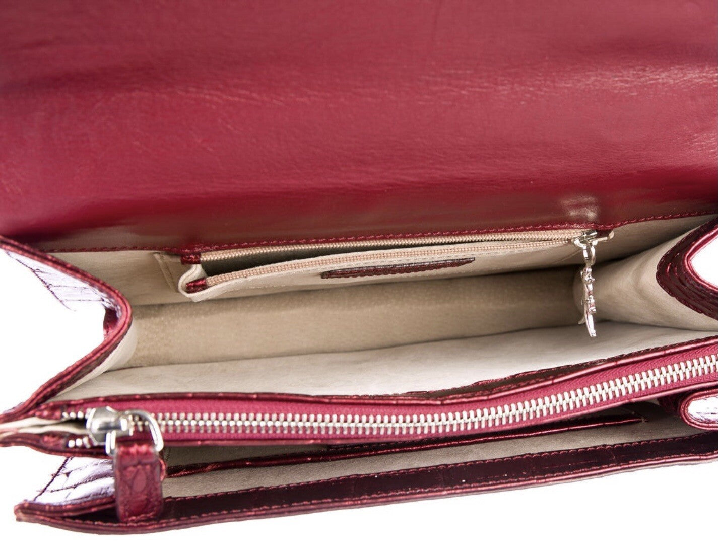 $5250 SHIRO NEW TATIANA METALLIC RED CROCODILE BAG - STUNNING!