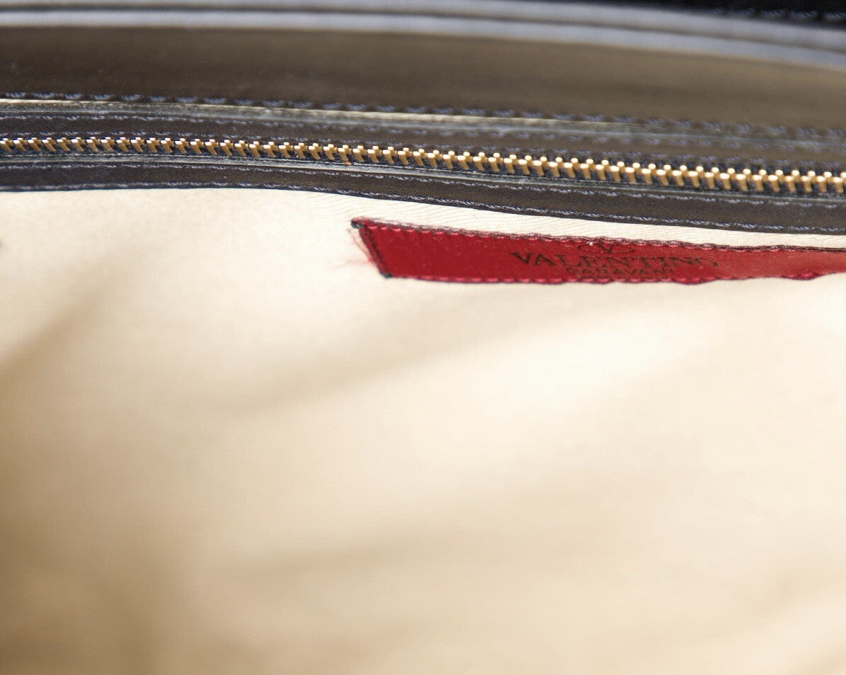 $2895 VALENTINO PYTHON SNAKESKIN HANDLE BAG