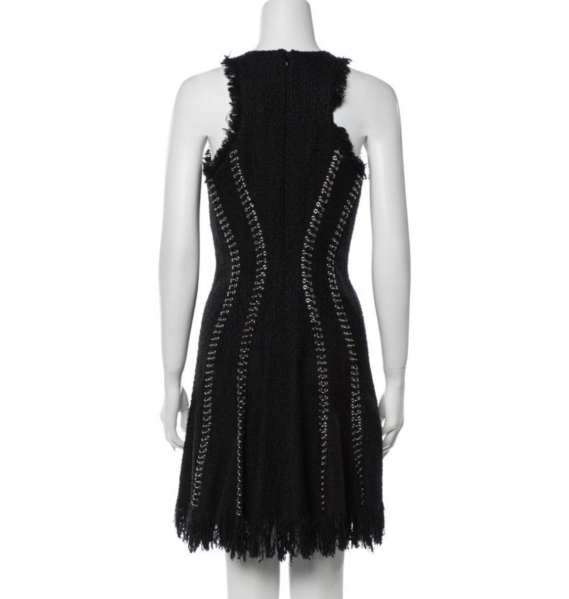 $1995 ALEXANDER WANG BLACK SLEEVELESS METAL DETAIL DRESS SZ S US 4