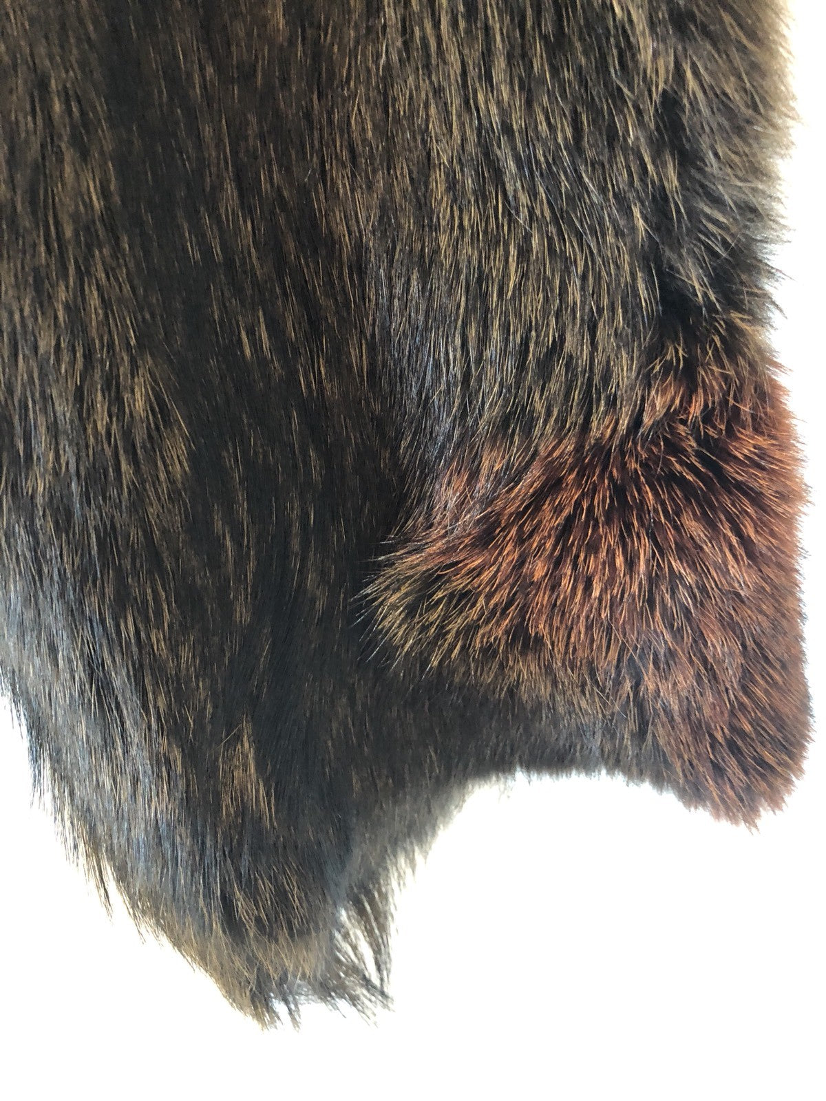 $2100 CUSTOM MADE NWT BROWN FOX FUR/ LEATHER RECERSIBLE JACKET SZ M