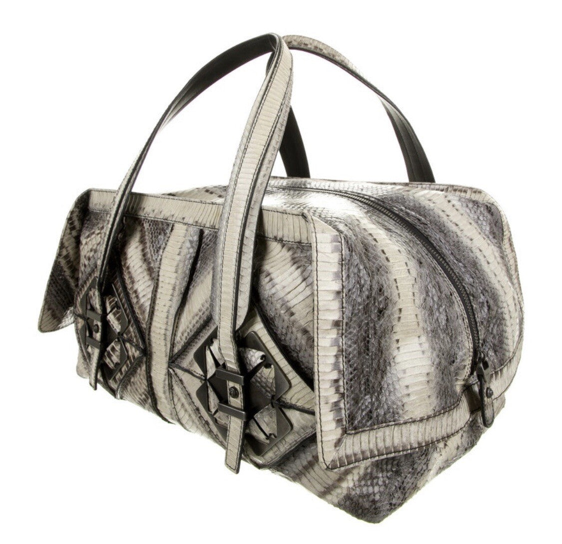 SALVATORE FERRAGAMO LARGE PYTHON SNAKESKIN UNIQUE BAG