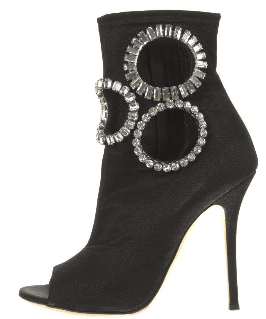 $1595 GIUSEPPE ZANOTTI BOOTS CRYSTAL EMBELLISHED SZ 7 37