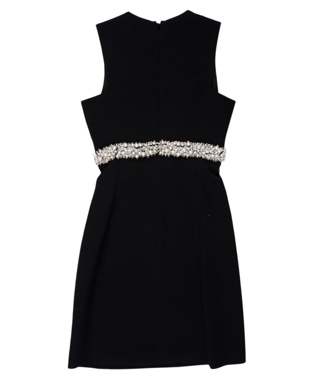 $2445 NEW BALENCIAGA BLACK PEARL EMBELLISHED MINI DRESS SZ XS US2 FR34