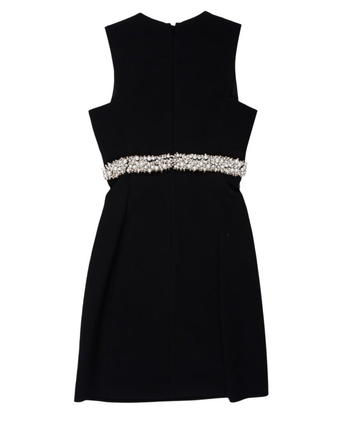 $2445 NEW BALENCIAGA BLACK PEARL EMBELLISHED MINI DRESS SZ XS US2 FR34