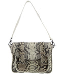 CARLOS FALCHI PYTHON SNAKESKIN MESSENGER BAG