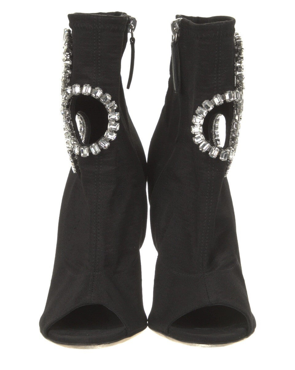 $1595 GIUSEPPE ZANOTTI BOOTS CRYSTAL EMBELLISHED SZ 7 37