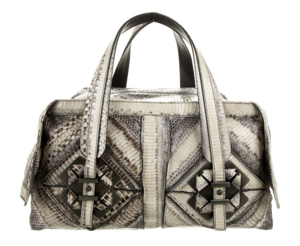 SALVATORE FERRAGAMO LARGE PYTHON SNAKESKIN UNIQUE BAG