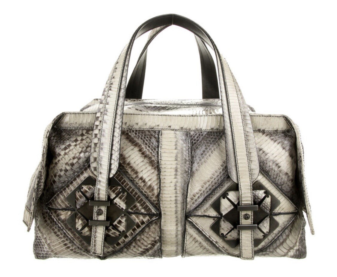 SALVATORE FERRAGAMO LARGE PYTHON SNAKESKIN UNIQUE BAG