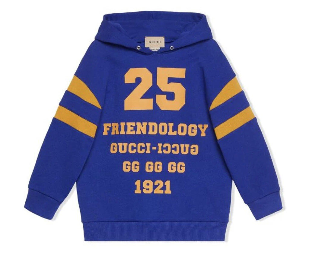 NWT GUCCI KIDS HOODIE SWEATSHIRT SZ 4 BLUE