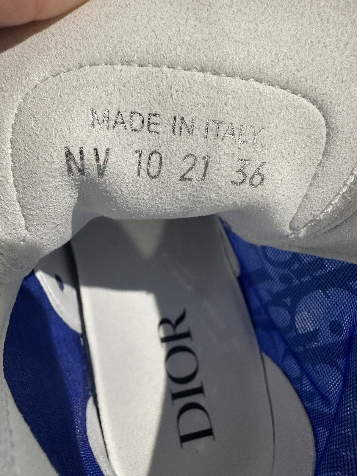 DIOR B23 WOMENS OBLIQUE HIGH TOP SNEAKERS BLUE SZ 6 36