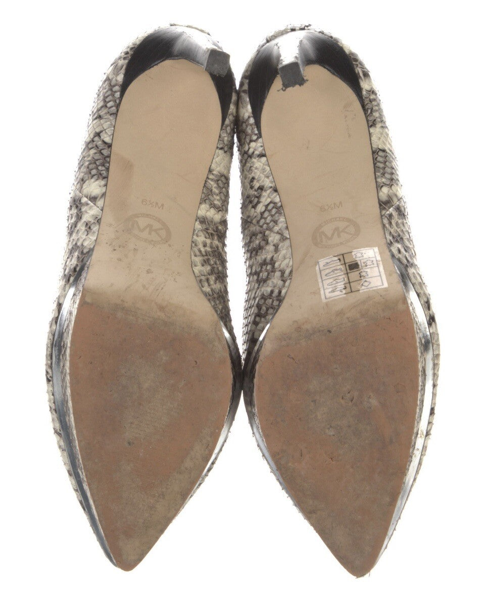 MICHAEL KORS SNAKESKIN PLATFORM ANKLE BOOTS SZ 6.5 36.5