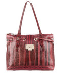 JIMMY CHOO PYTHON SNAKESKIN LARGE TOTE BAG