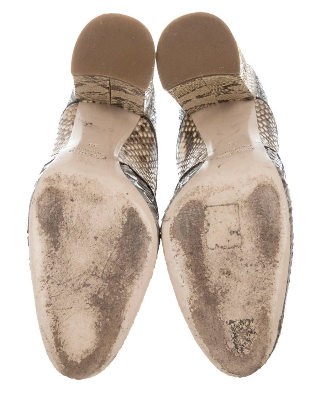 $1380 MIU MIU PYTHON SNAKESKIN  GLITTER MARY JANE HEELS SZ 36  6 US