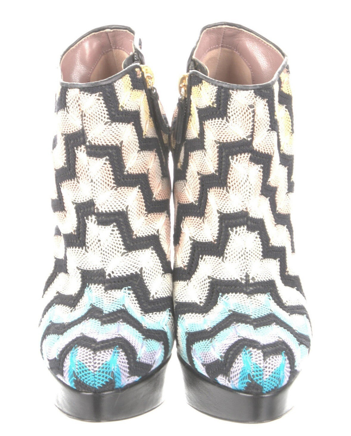 $950 MISSONI PLATFORM ANKLE BOOTS SZ 6.5 36.5