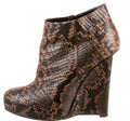 $1195 GIUSEPPE ZANOTTI ANKLE BOOTS SNAKESKIN SZ 6.5 36.5