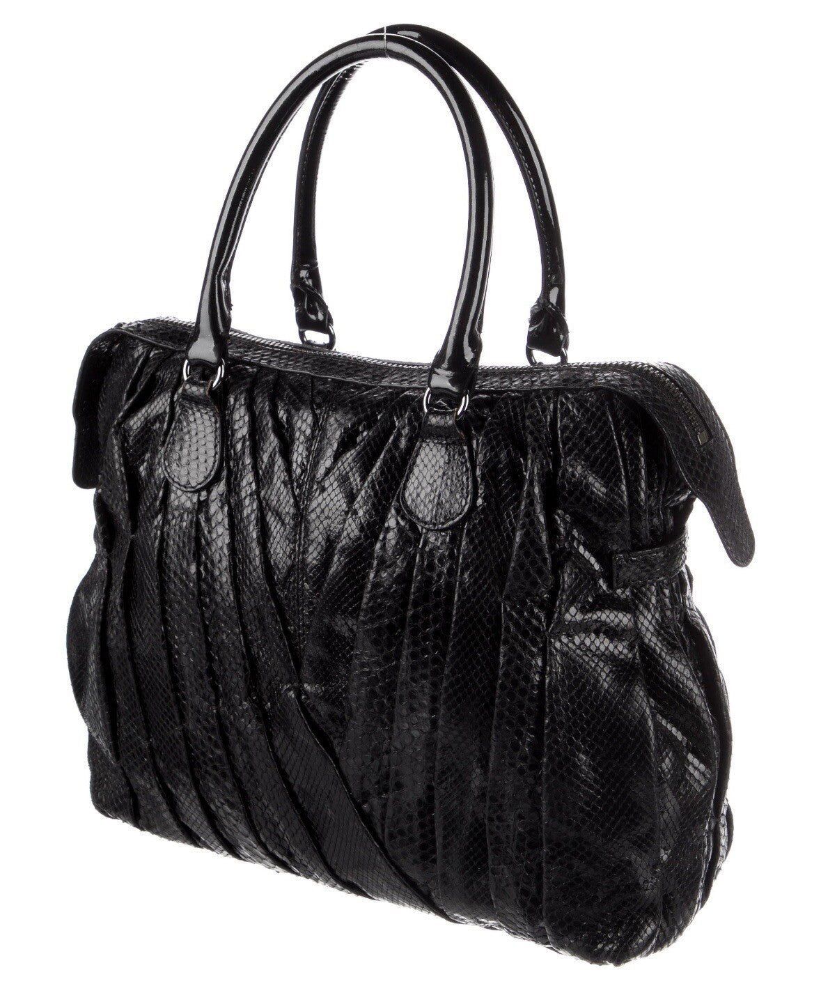 VALENTINO MAISON PYTHON SNAKESKIN HANDLE BAG