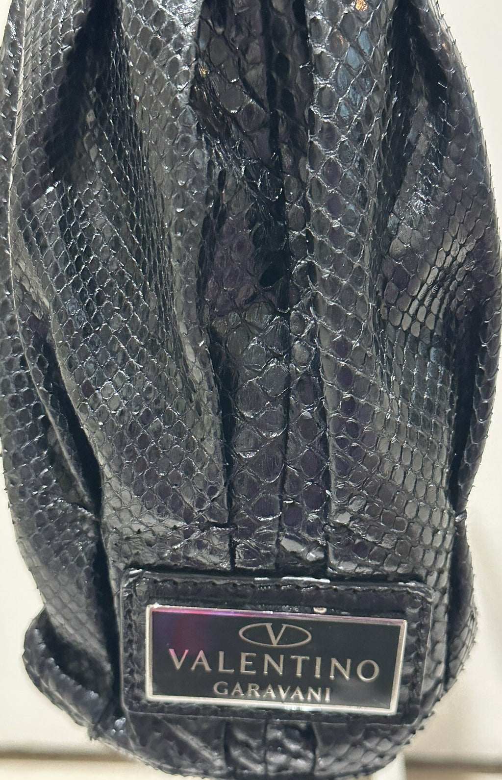VALENTINO MAISON PYTHON SNAKESKIN HANDLE BAG