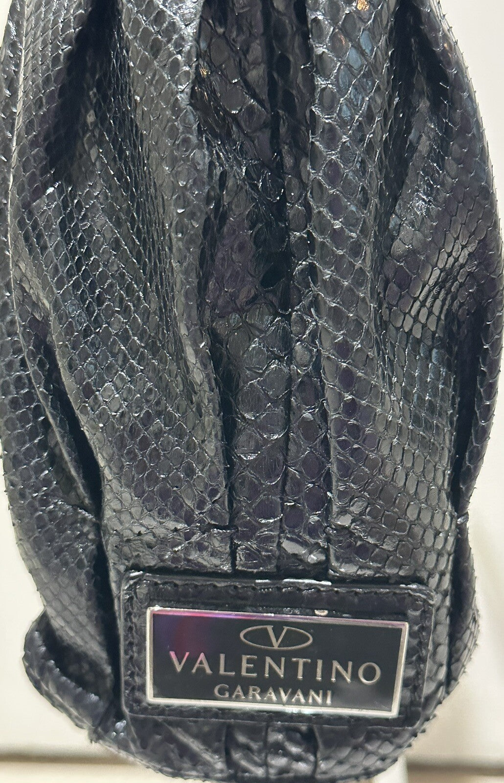 VALENTINO MAISON PYTHON SNAKESKIN HANDLE BAG