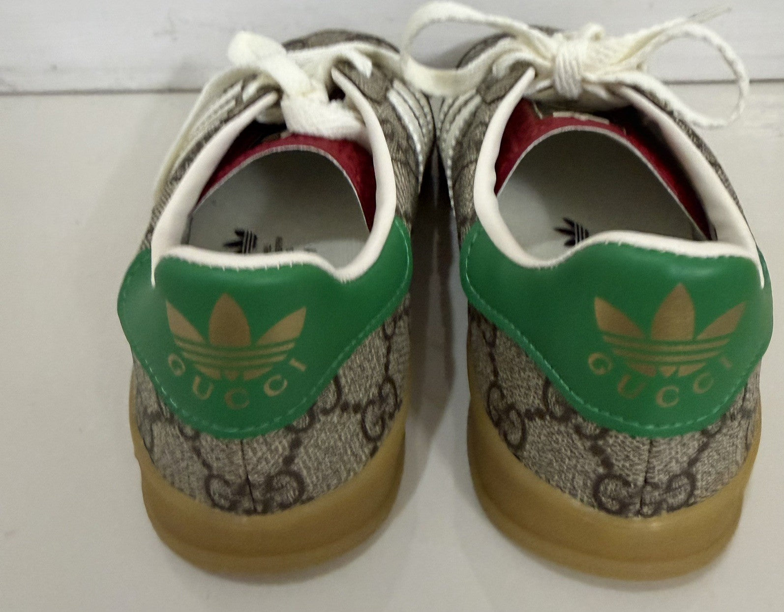 NIB Gucci x Adidas Gazelle Vintage GG Monogram Sneaker SZ 4