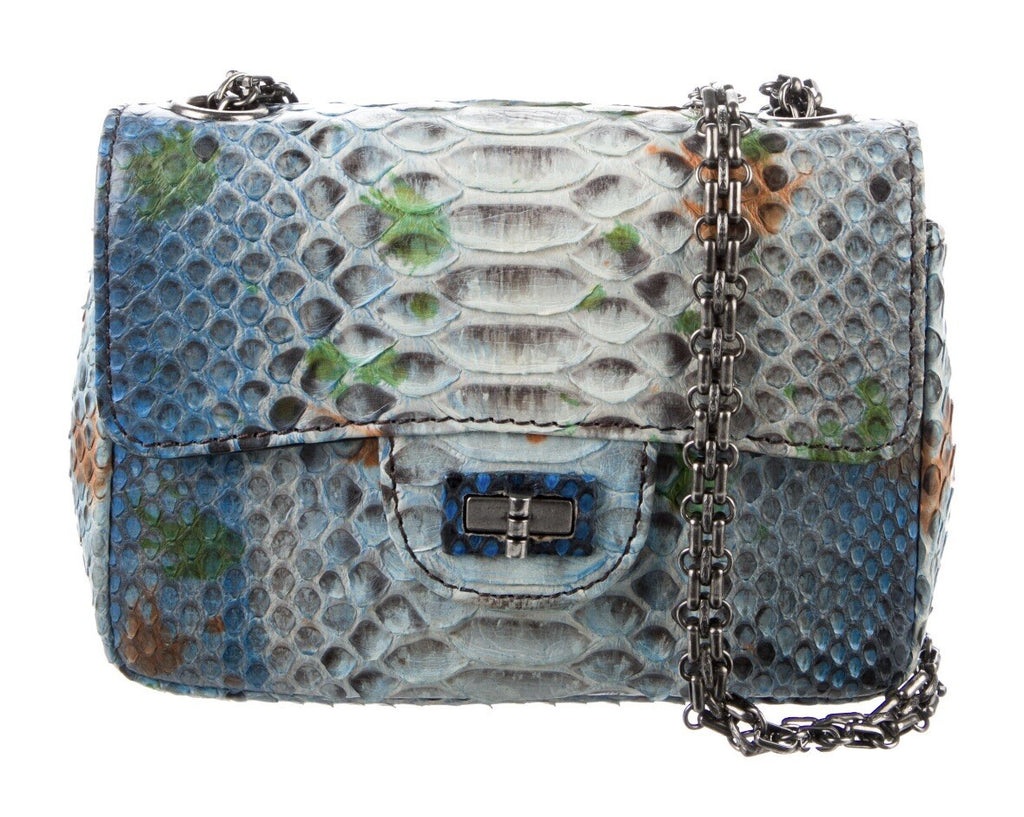 EILEEN KRAMER PYTHON SNAKESKIN CROSSBODY BAG