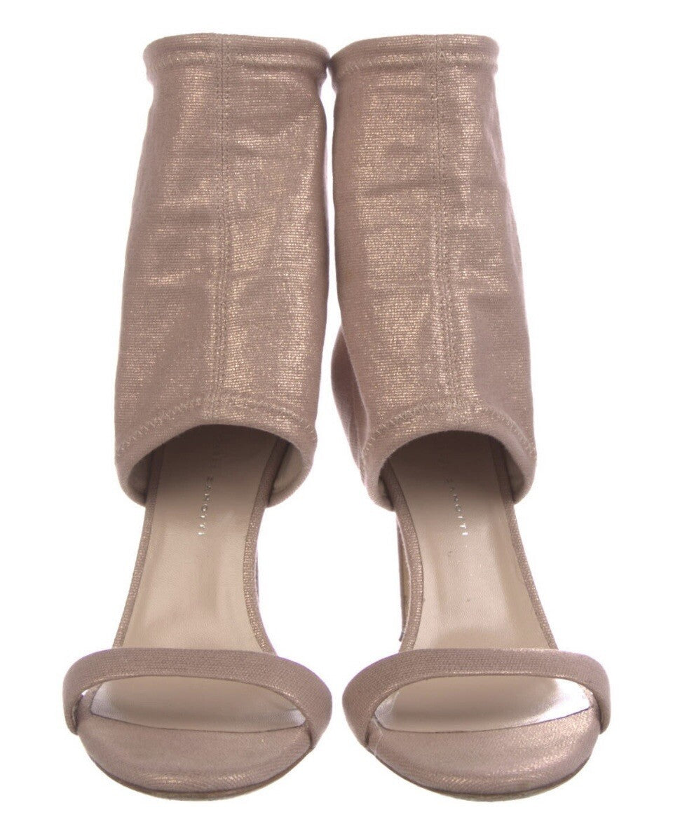 GIUSEPPE ZANOTTI METALLIC BLUSH SANDALS SZ 8 38
