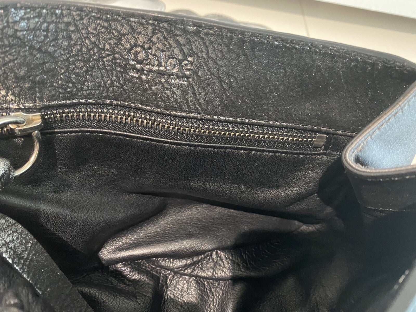 $1500 CHLOE METALLIC SILVER PYTHON SNAKESKIN/ LEATHER SASKIA WRISTLET CLUTCH