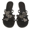 $750 GIUSEPPE ZANOTTI SWAROVSKI CRYSTAL HEART SANDALS SZ 7.5 37.5