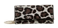 JIMMY CHOO LEOPARD PRINT PONYHAIR CLUTCH W/ CHAIN