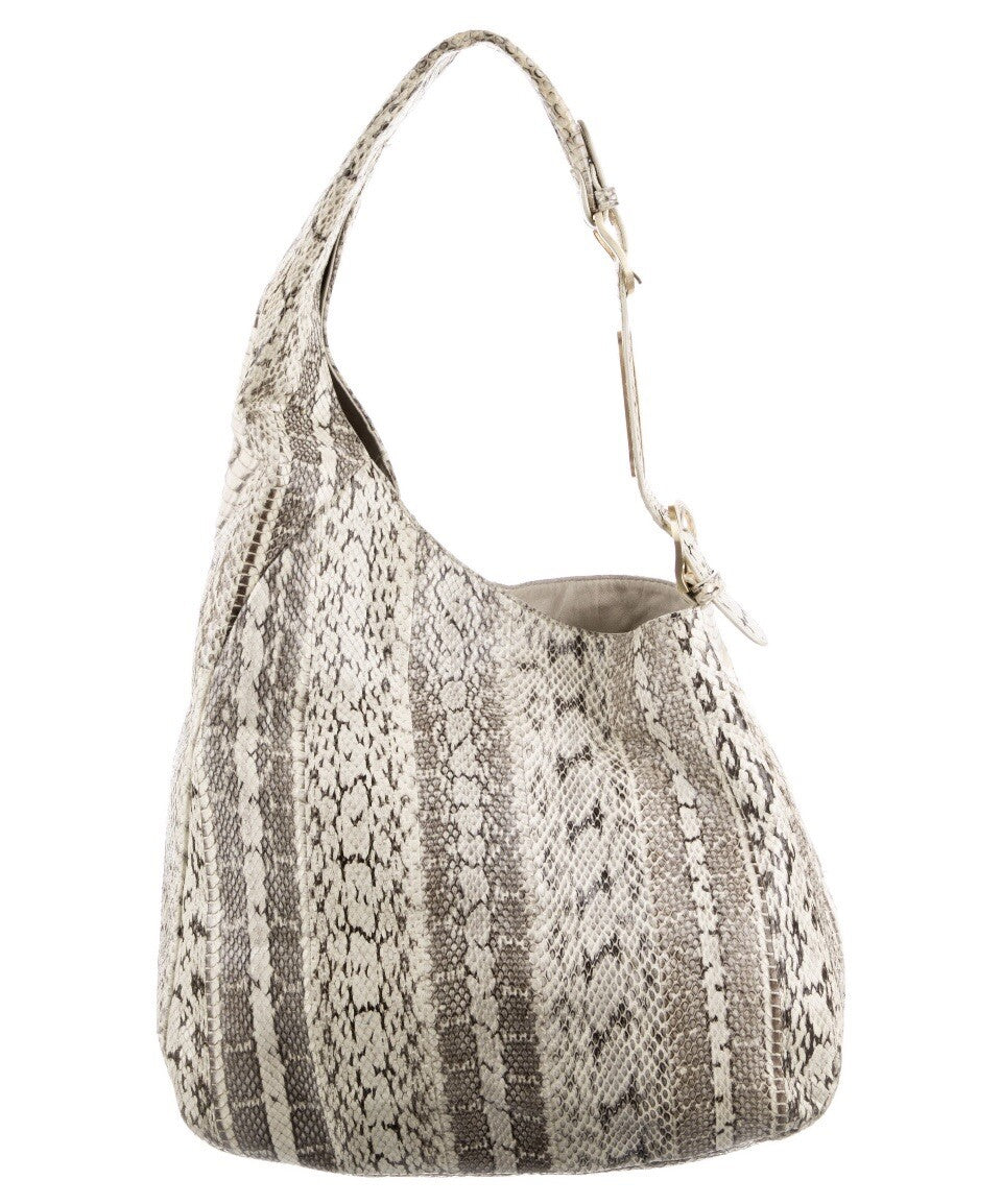 JIMMY CHOO PYTHON SNAKESKIN SHOULDER BAG