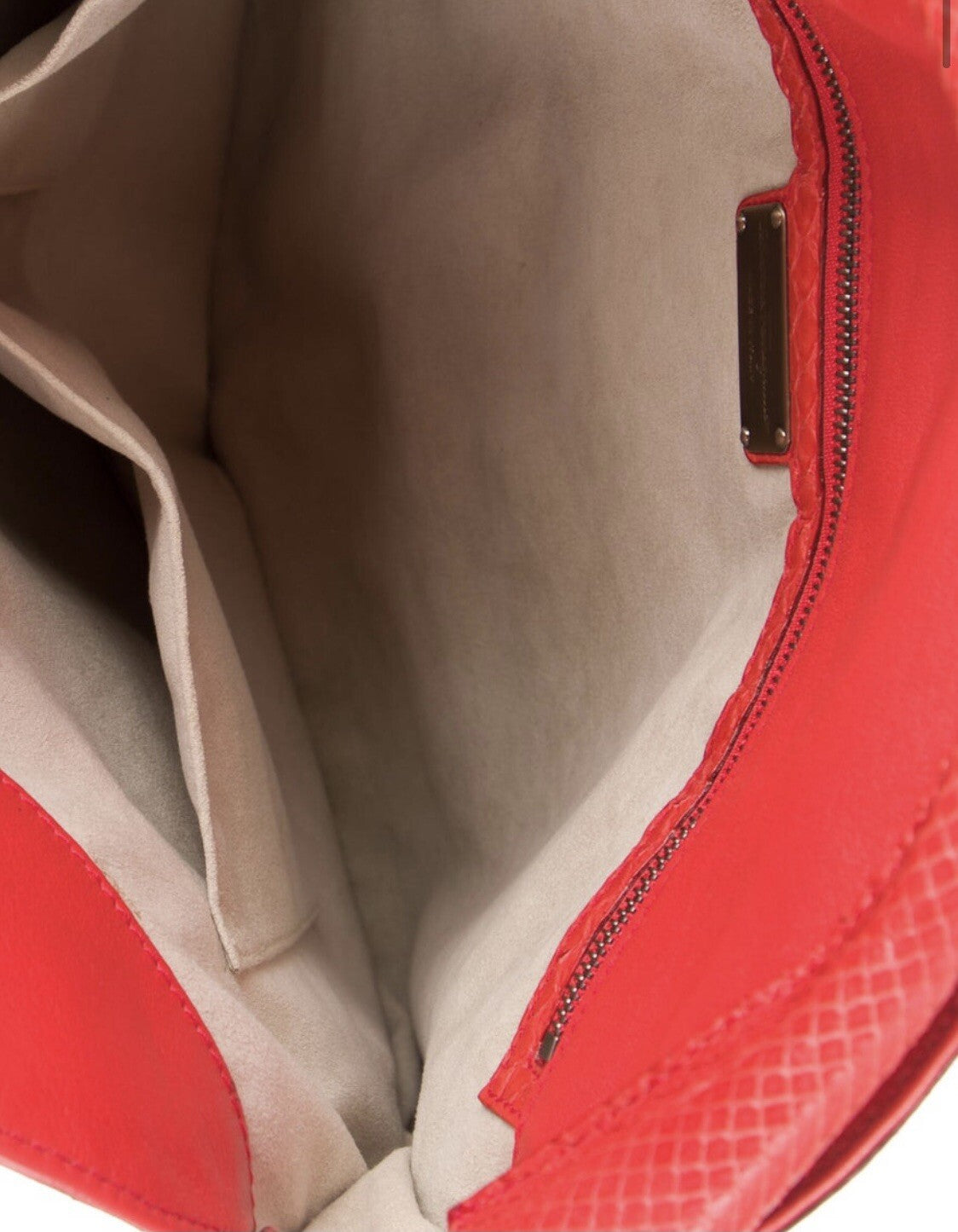 $3450 SALVATORE FERRAGAMO RED PYTHON SNAKESKIN HOBO BAG