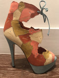 $1435 NIB CHARLOTTE OLYMPIA WORLD SUEDE PUMPS W/ CRYSTALS SZ 36