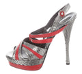VERSACE PYTHON SNAKESKIN & RED LEATHER SANDALS WITH BOX SZ 8 38