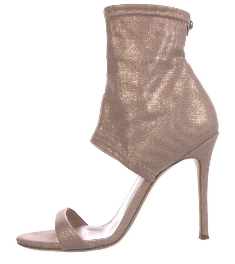 GIUSEPPE ZANOTTI METALLIC BLUSH SANDALS SZ 8 38