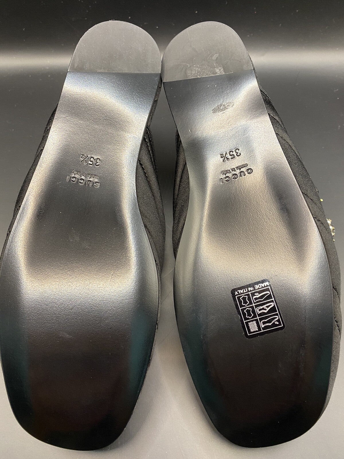 NIB GUCCI  MULES / SLIDES HEART & DAGGAR SZ 5.5 35.5
