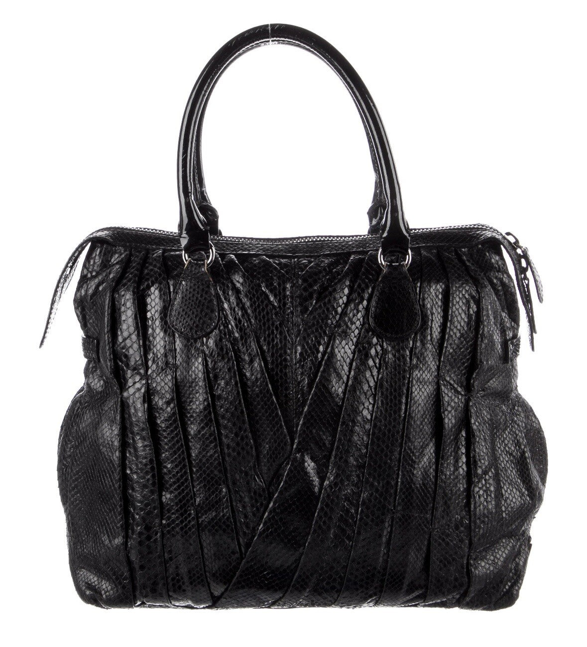 VALENTINO MAISON PYTHON SNAKESKIN HANDLE BAG