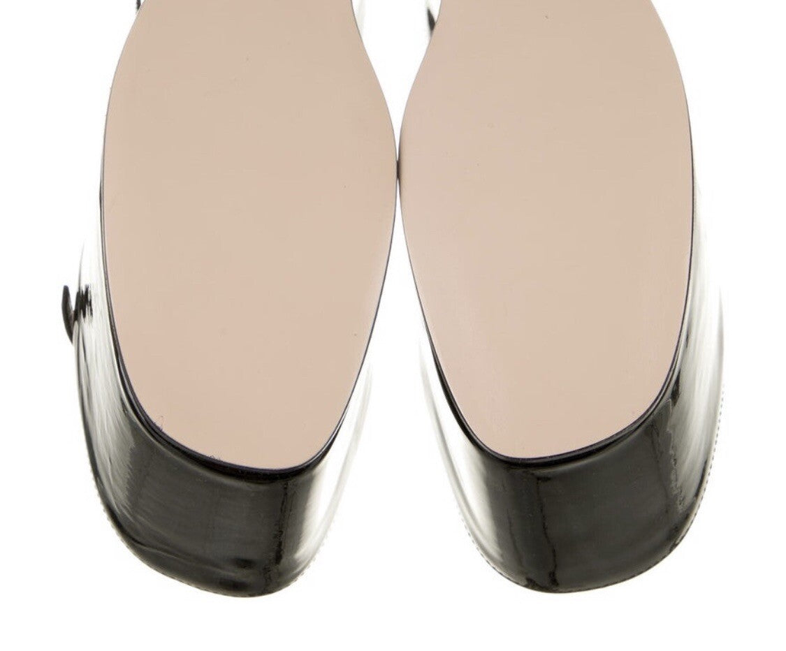 $1410 NIB GUCCI METALLIC GOLD LEATHER 2 IN 1 PLATFORM HEEL SANDALS  SZ 6.5 36.5