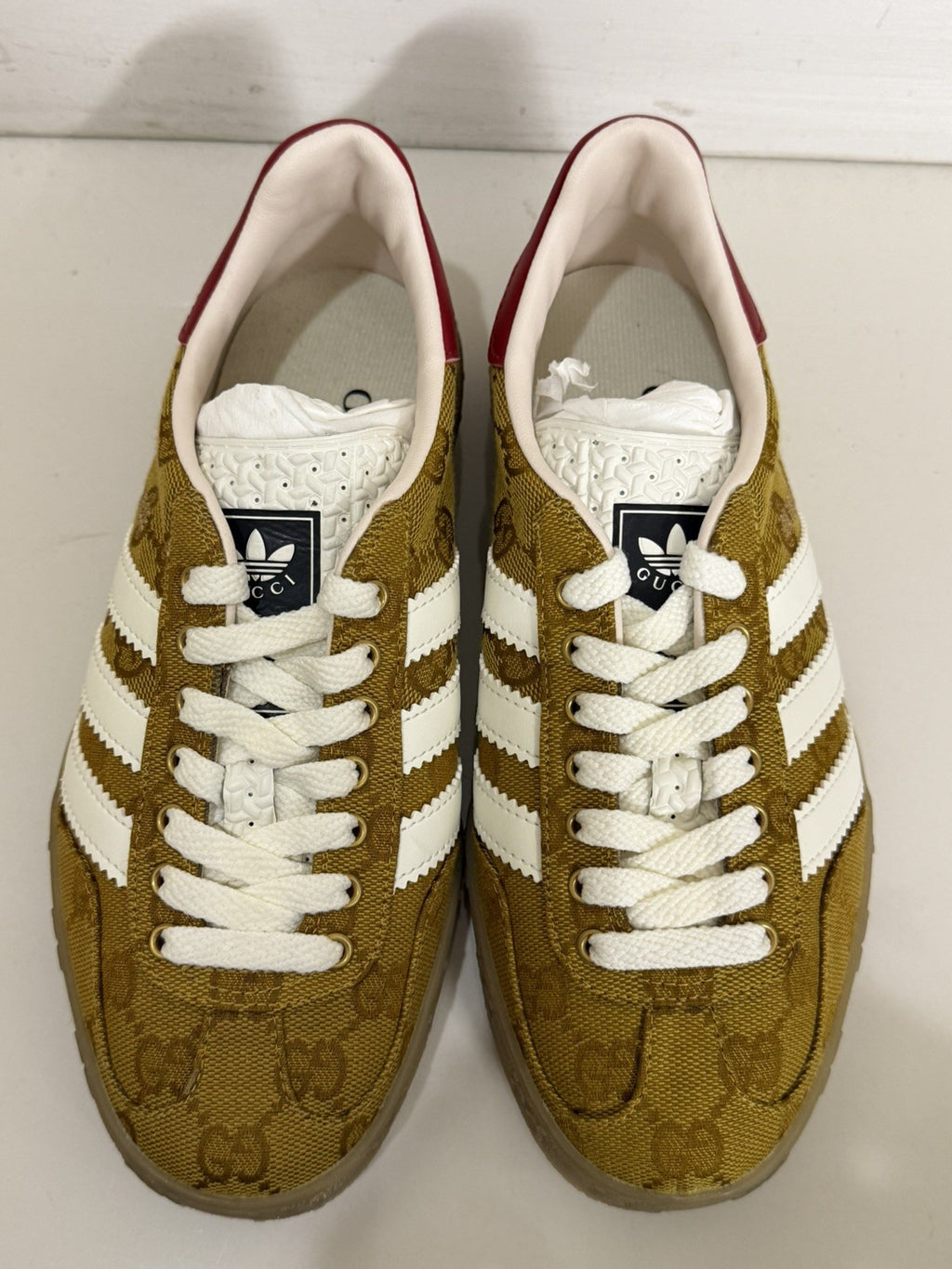 NIB Gucci x Adidas Gazelle Vintage GG Monogram Sneaker SZ 4
