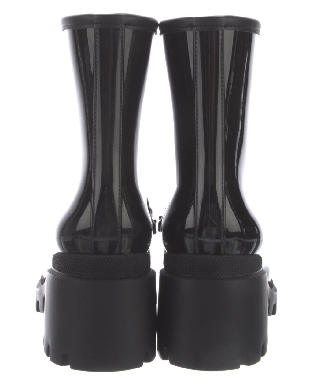 NIB GUCCI HORSEBIT BLACK RUBBER RAIN BOOTS SZ 6 36