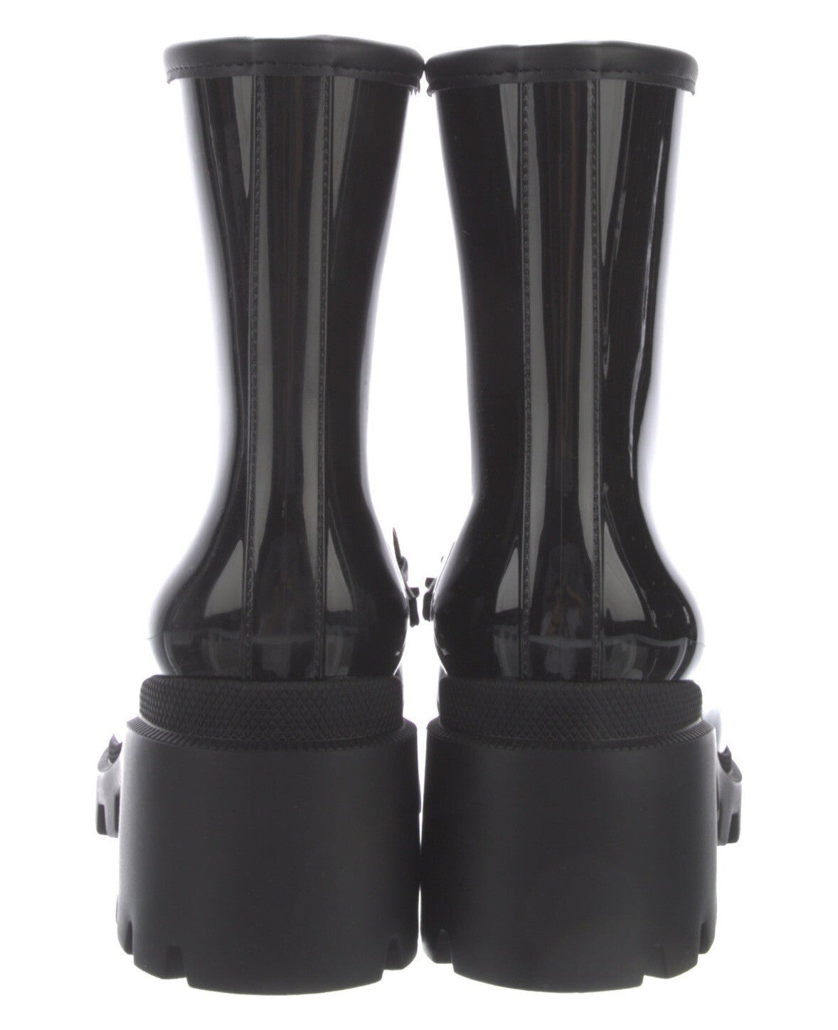 NIB GUCCI HORSEBIT BLACK RUBBER RAIN BOOTS SZ 6 36